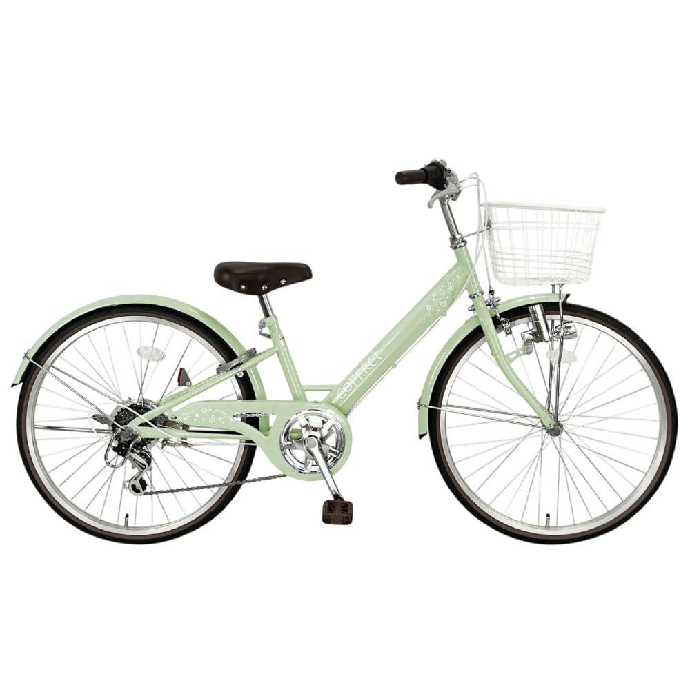 Amazon | COFFRET コフレ22インチ 6段変速【グリーン】 京都 自転車